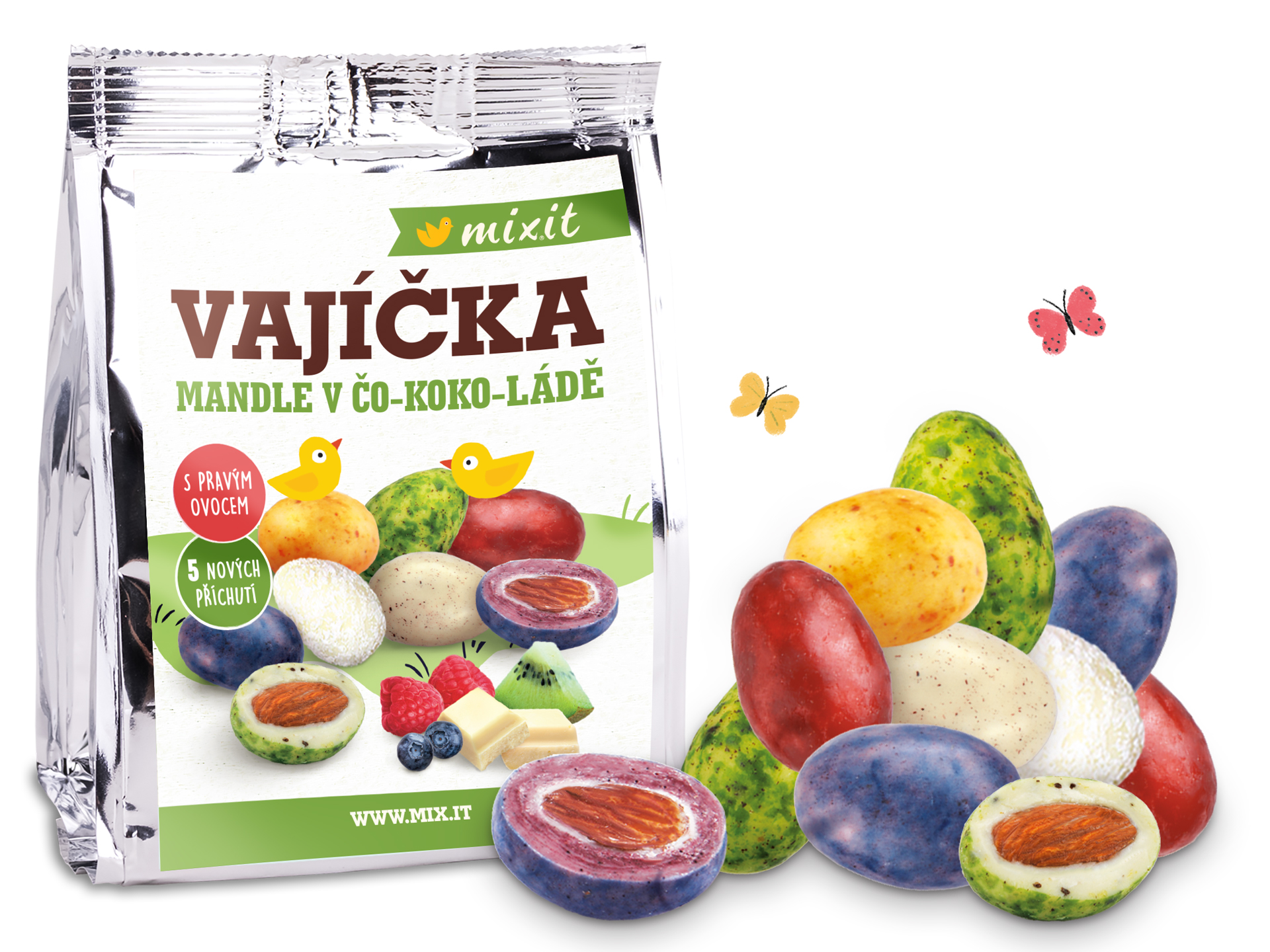 Mandle v čokoláde do vrecka