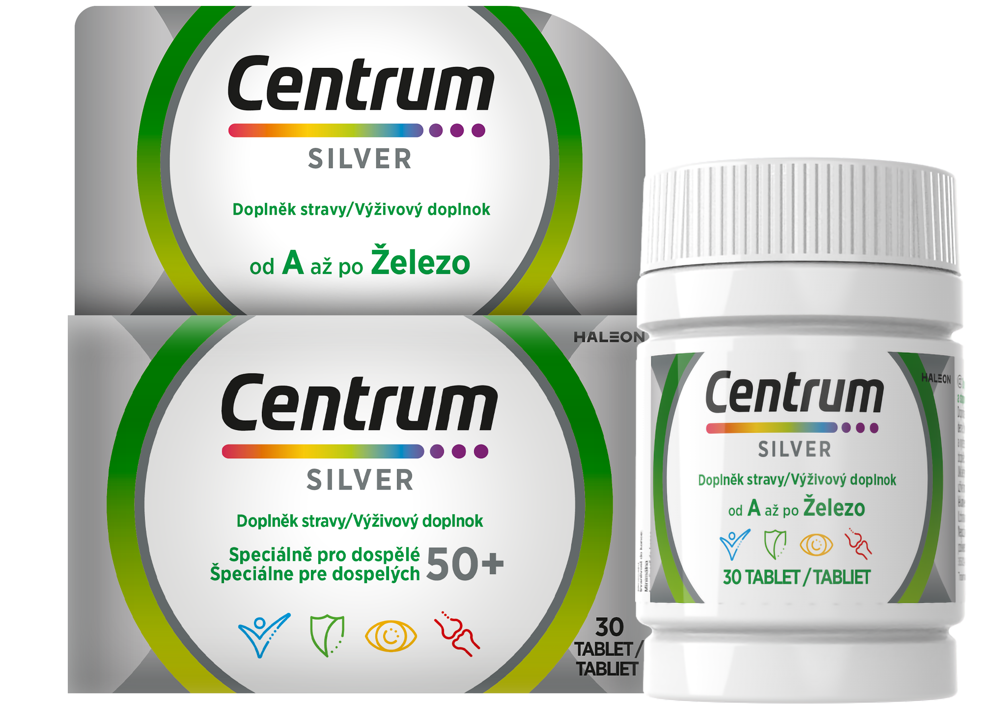 Centrum Multivitamín A-Z Silver 50+ tablety s multivitamínovým komplexom 30 tbl