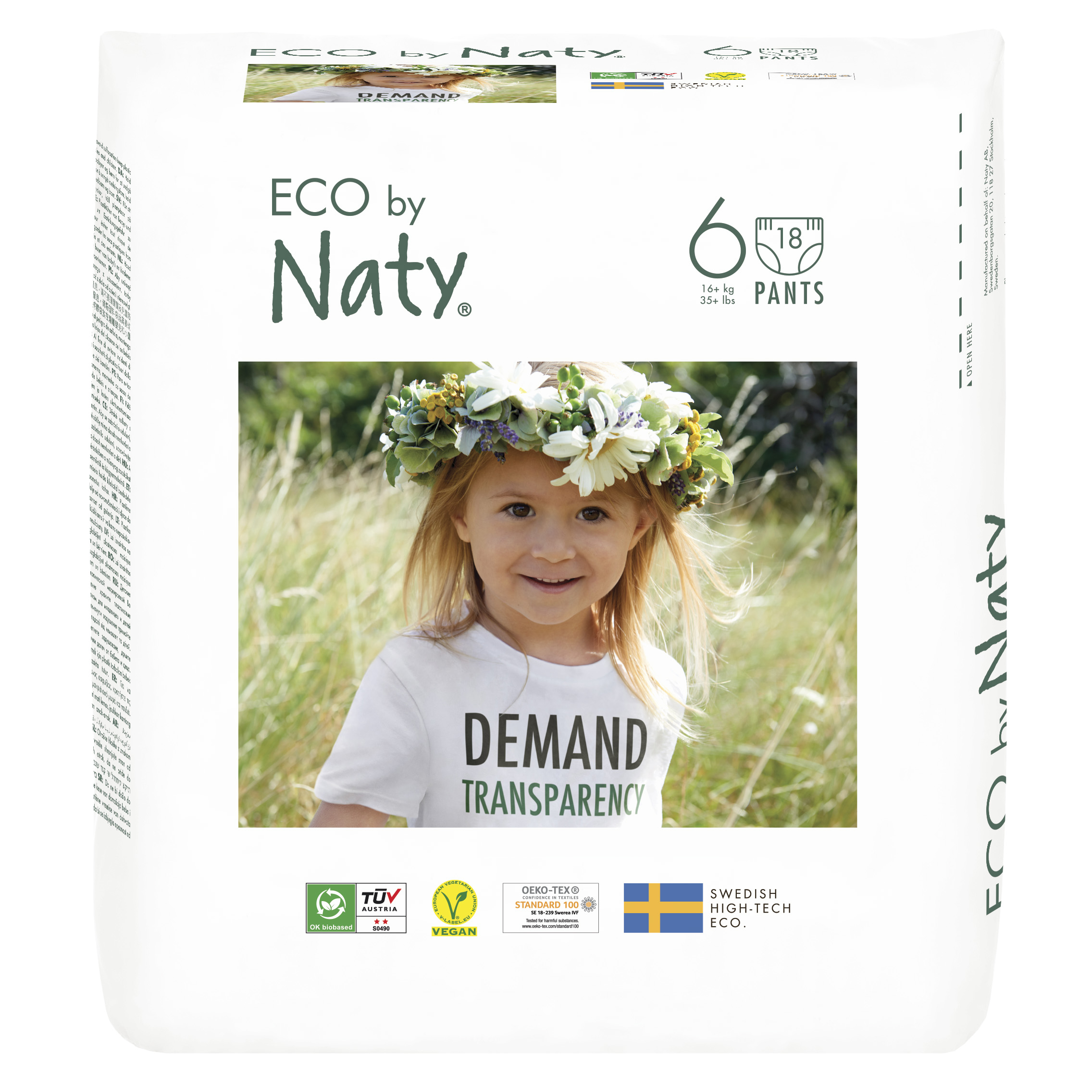 ECO BY NATY Nohavičky plienkové jednorázové 6,16+kg 18 ks